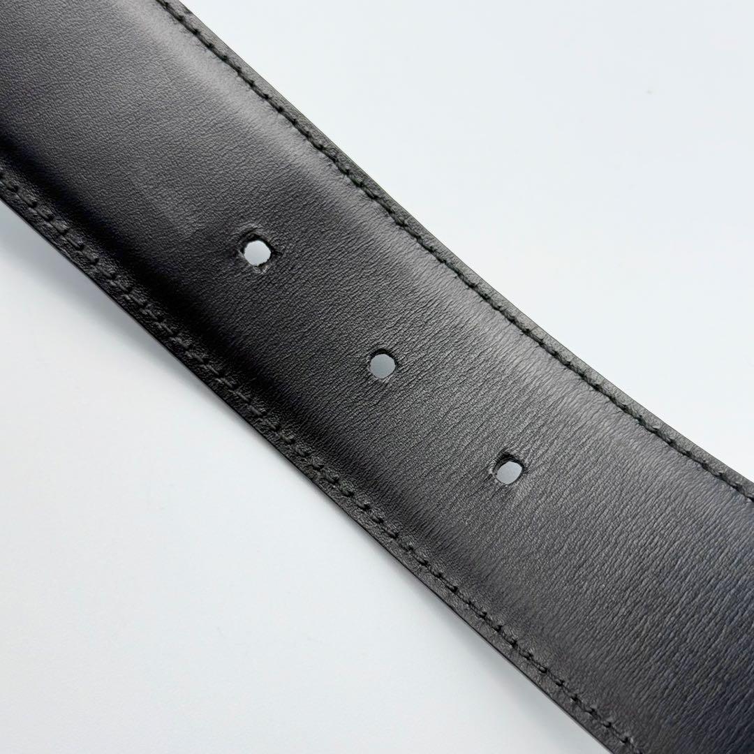 ✨美品✨GUCCI ベルト スクエアバックル シマ GG柄 シルバー金具 レザー