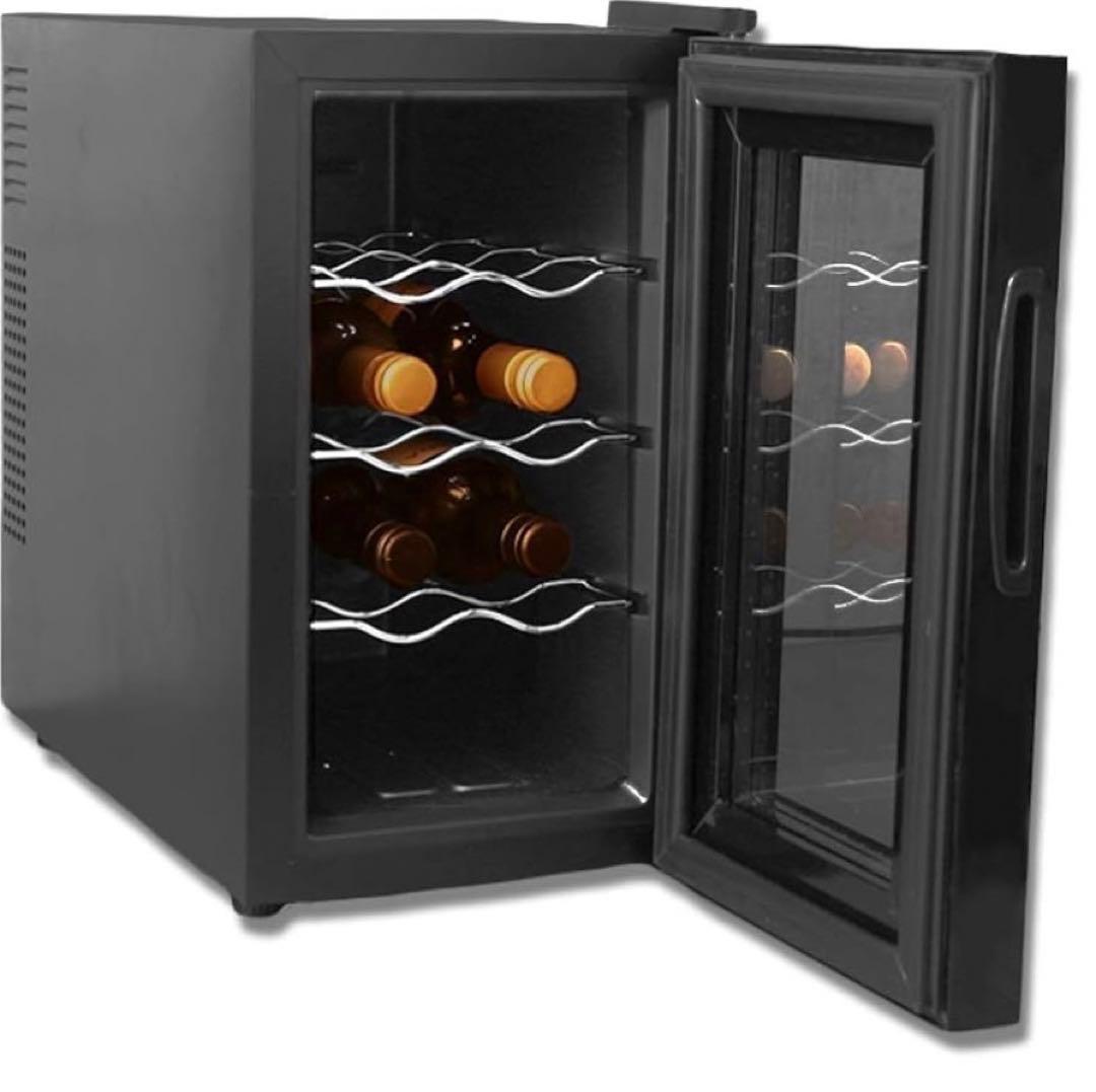 633 未使用 ワインセラー 8本 25L ペルチェ式 ブラック送料無料
