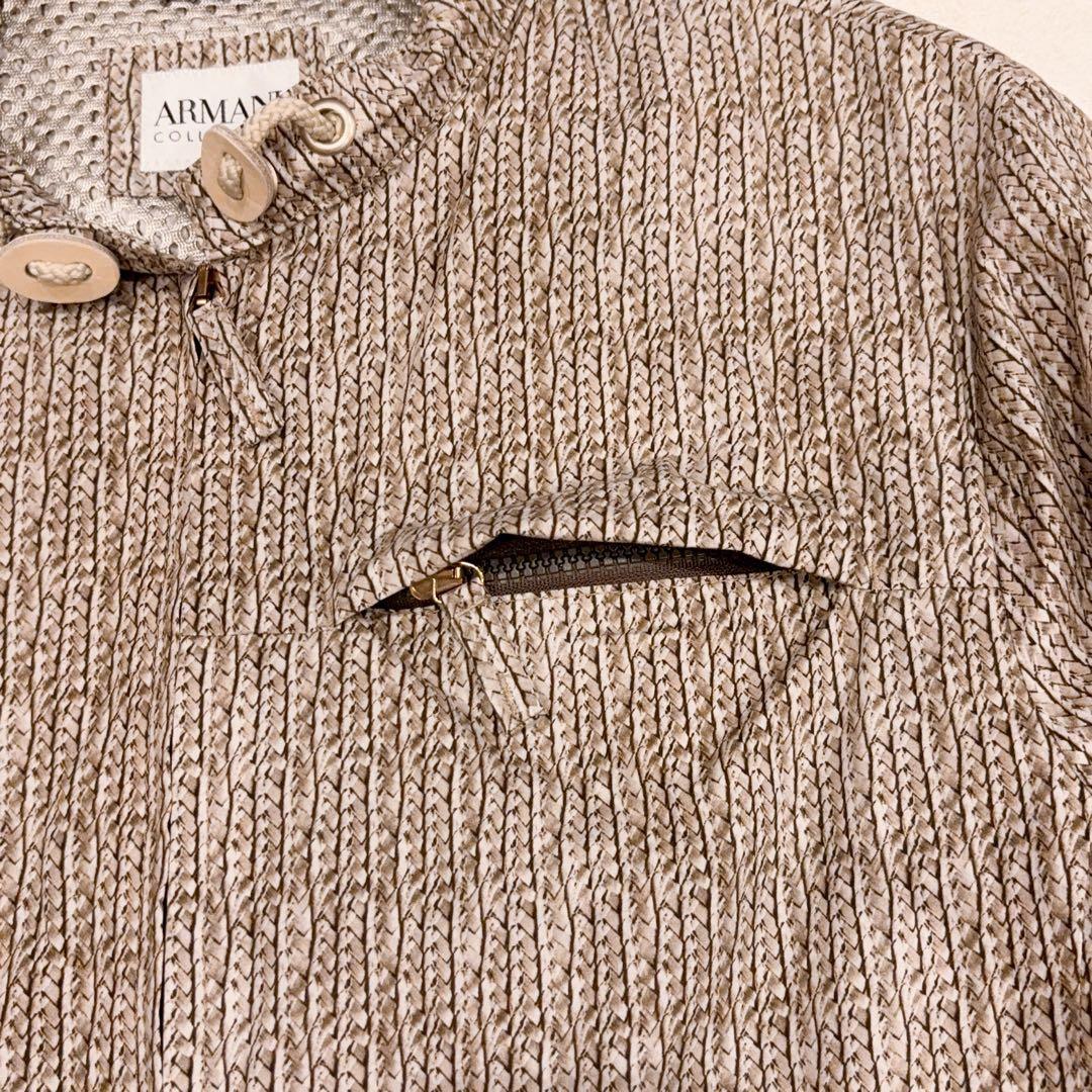 極美品 ARMANI COLLEZIONI ベージュ系 ジャケット ヘビ柄 L