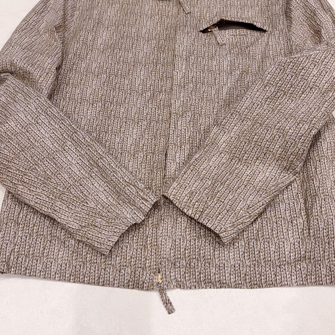 極美品 ARMANI COLLEZIONI ベージュ系 ジャケット ヘビ柄 L