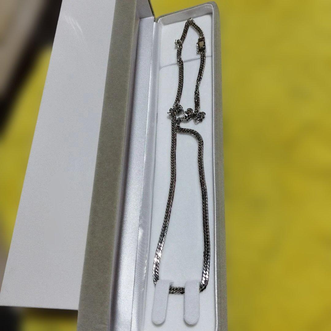 プラチナPt850.喜平ネックレス.6面W.30グラム