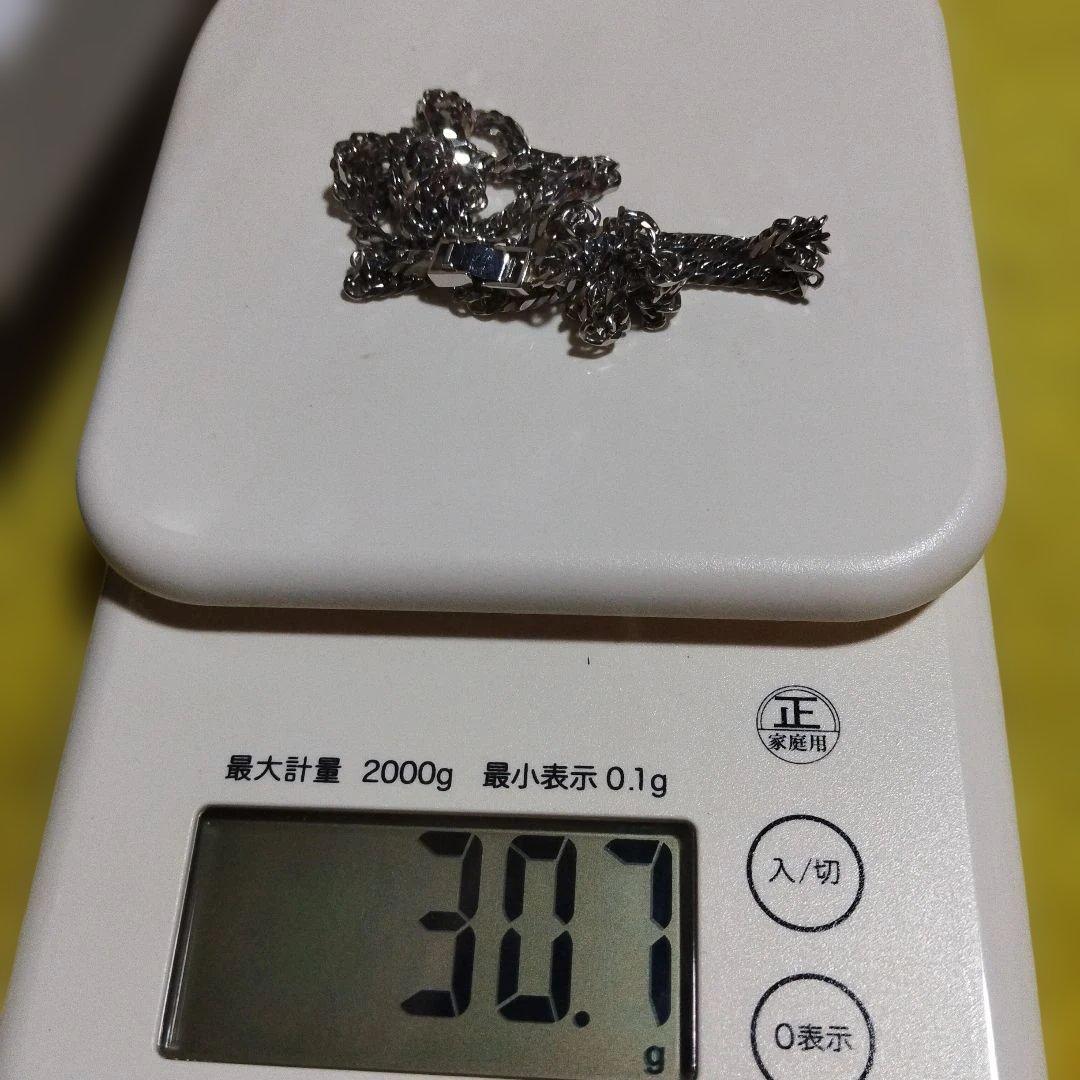 プラチナPt850.喜平ネックレス.6面W.30グラム