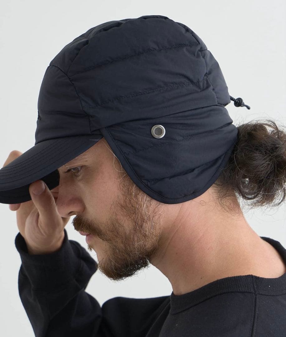 寒波セール⛄️ 最終価格❣️新品未使用✨ナンガダウンキャップ　2way黒ブラック