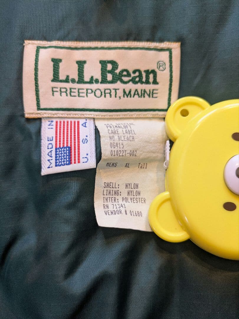 l.l.bean プリマロフトパーカー ネイビー XLサイズ