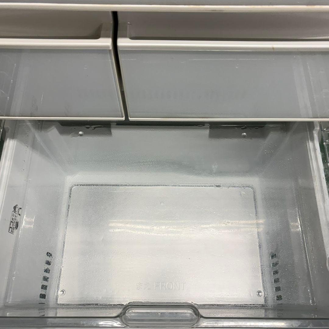 699 大型冷蔵庫　右開き　ガラストップ　400L強 自動製氷機　半年保証　美品