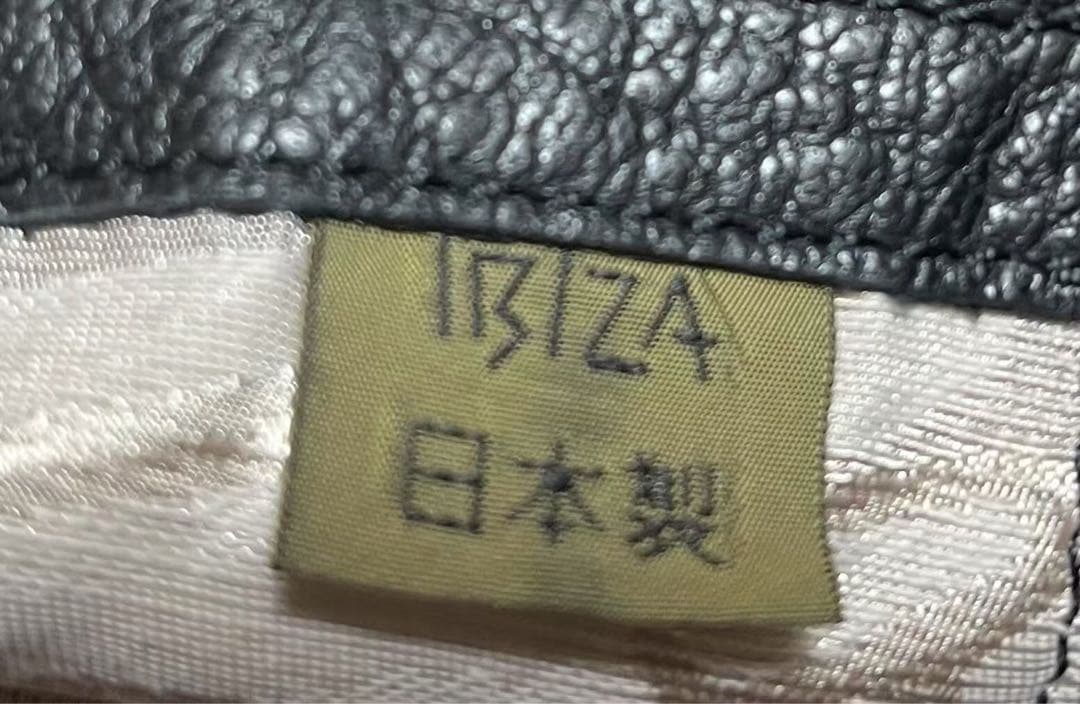 未使用 IBIZA イビザ　ショルダーバッグ　パッチワークエレファント象革　黒色