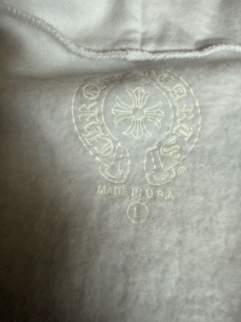 Chrome Hearts ホワイト ジップアップパーカー L