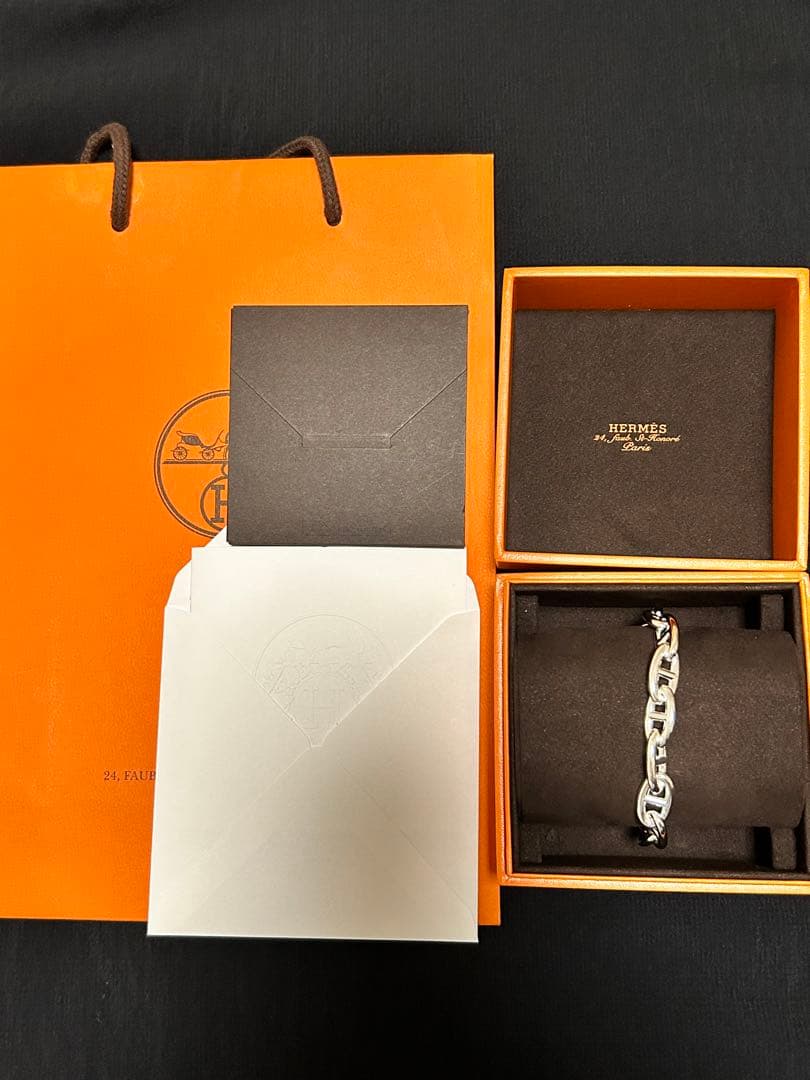 【新品未使用】HERMES シェーヌダンクル ブレスレット GM13コマ
