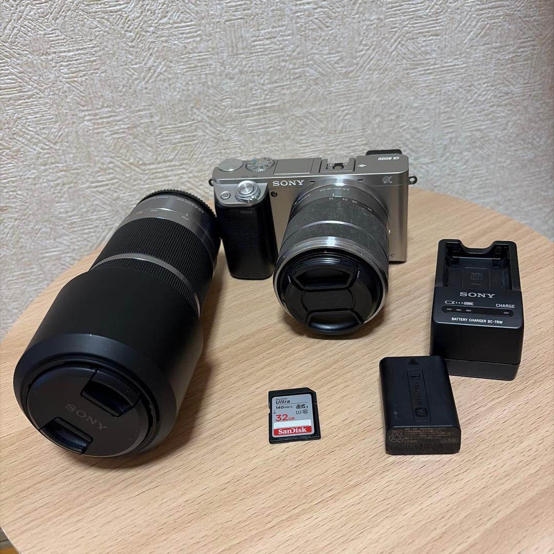 SONYα6000 レンズセットE18-55mm＋E55-210mm 値下げ中