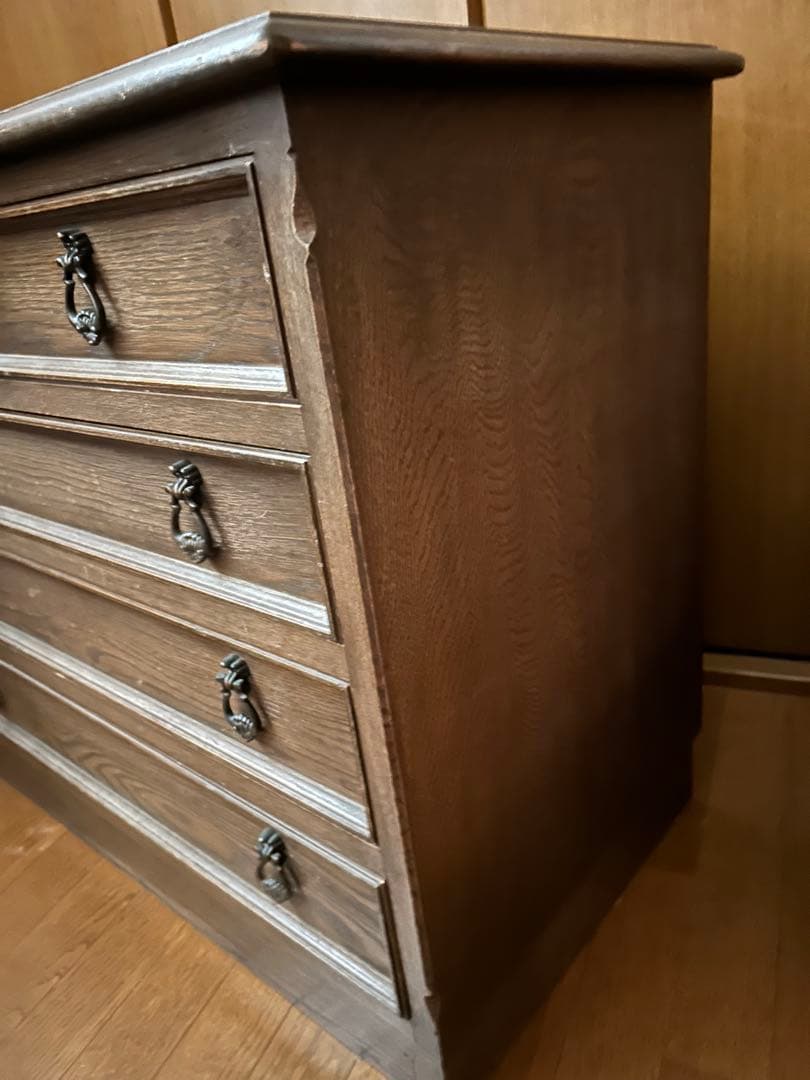 値下げ！神戸　永田良介商店　無垢材チェスト　ヴィンテージ　たのメル便