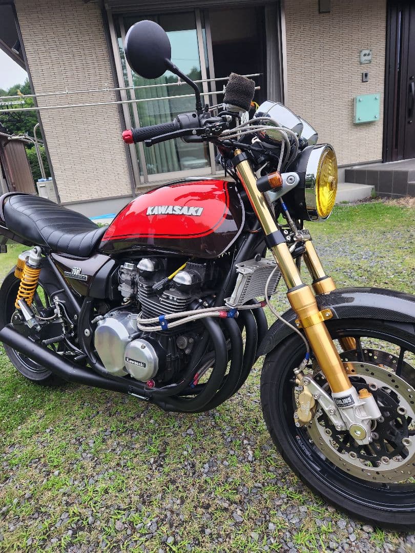 ゼファー750 マフラー ショート管 手曲げ 中古美品