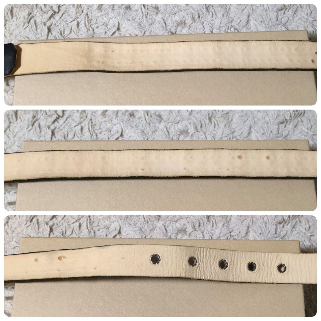 WENDY'S LONDON製 2連 Lサイズ ピラミッドスタッズ ベルト 黒