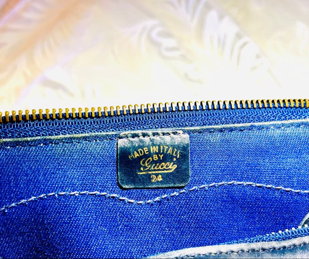 ★ヴィンテージ★ グッチ GG柄 PVC レザー ハンドボストンバッグ