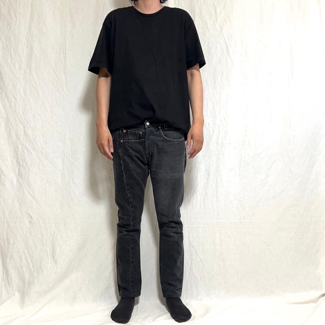 jonnlynx ジョンリンクス 再構築デニムパンツ ブラックデニムユニセックス