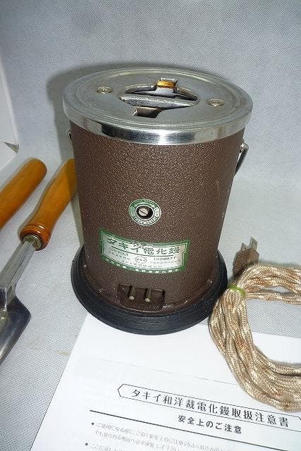 美品　タキイ和裁電化鏝　和裁こて 　和裁コテ　鏝２本付 No.4