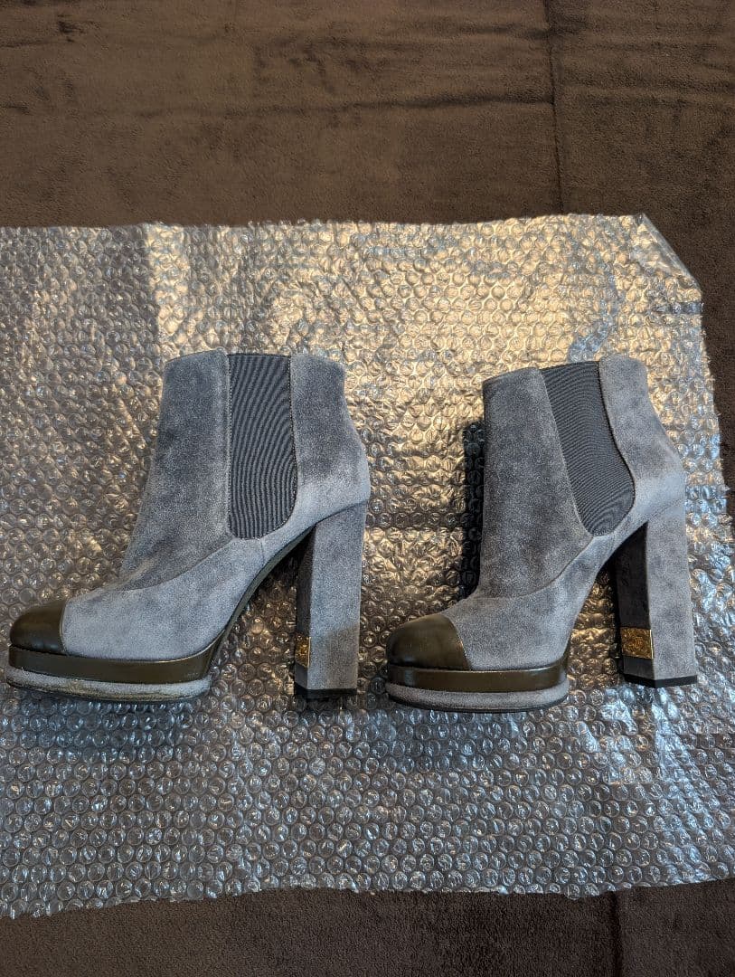 CHANEL　シャネル　スエード　ブーティ　ショートブーツ