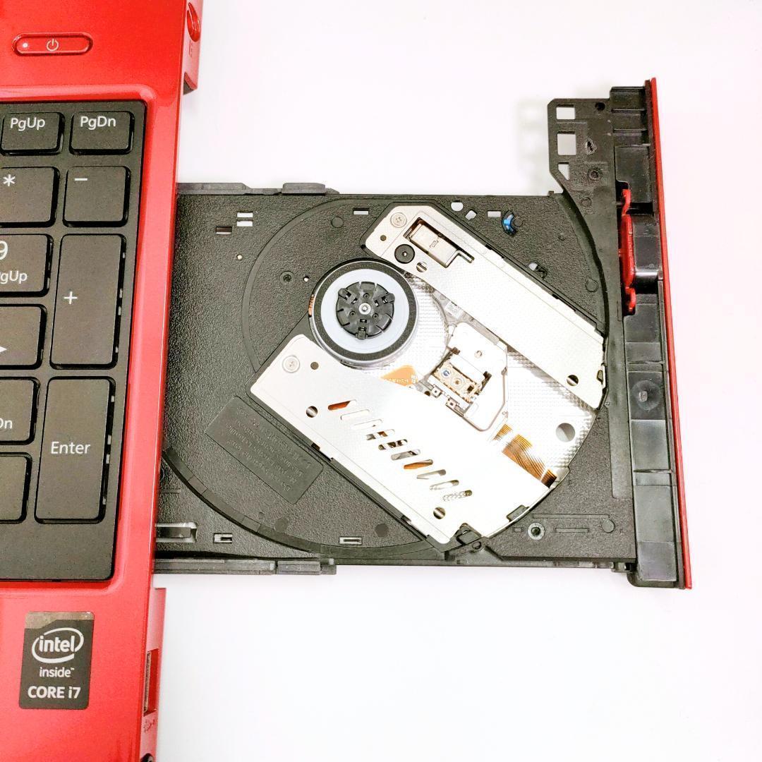 Corei7✨️Windows11/SSD/富士通/カメラ付き赤ノートパソコン
