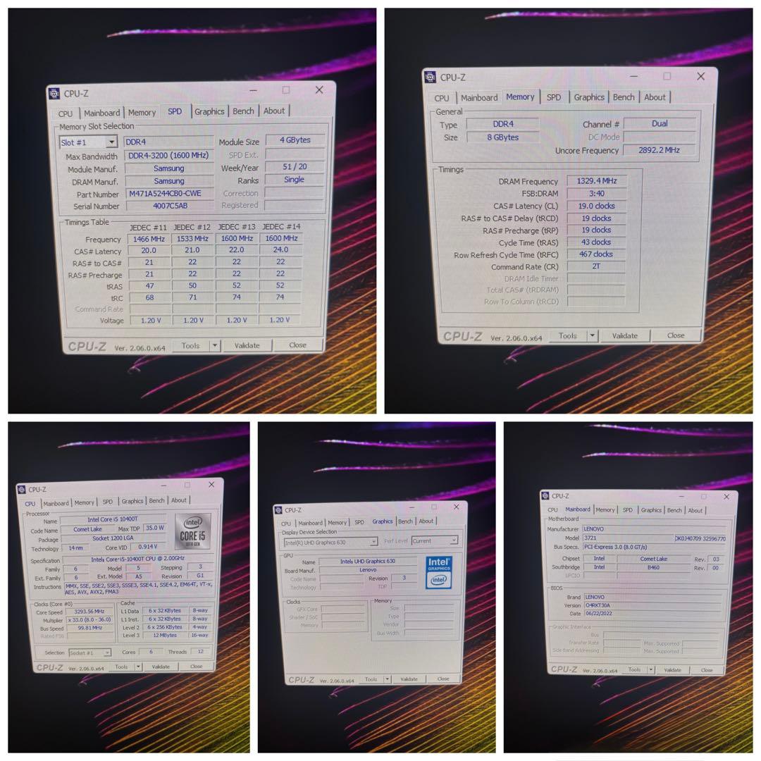 ⭐️1533⭐️ LENOVO i5-10400T