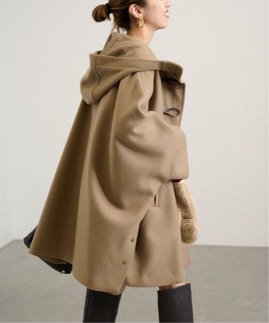 framework メルトンダッフルポンチョコート