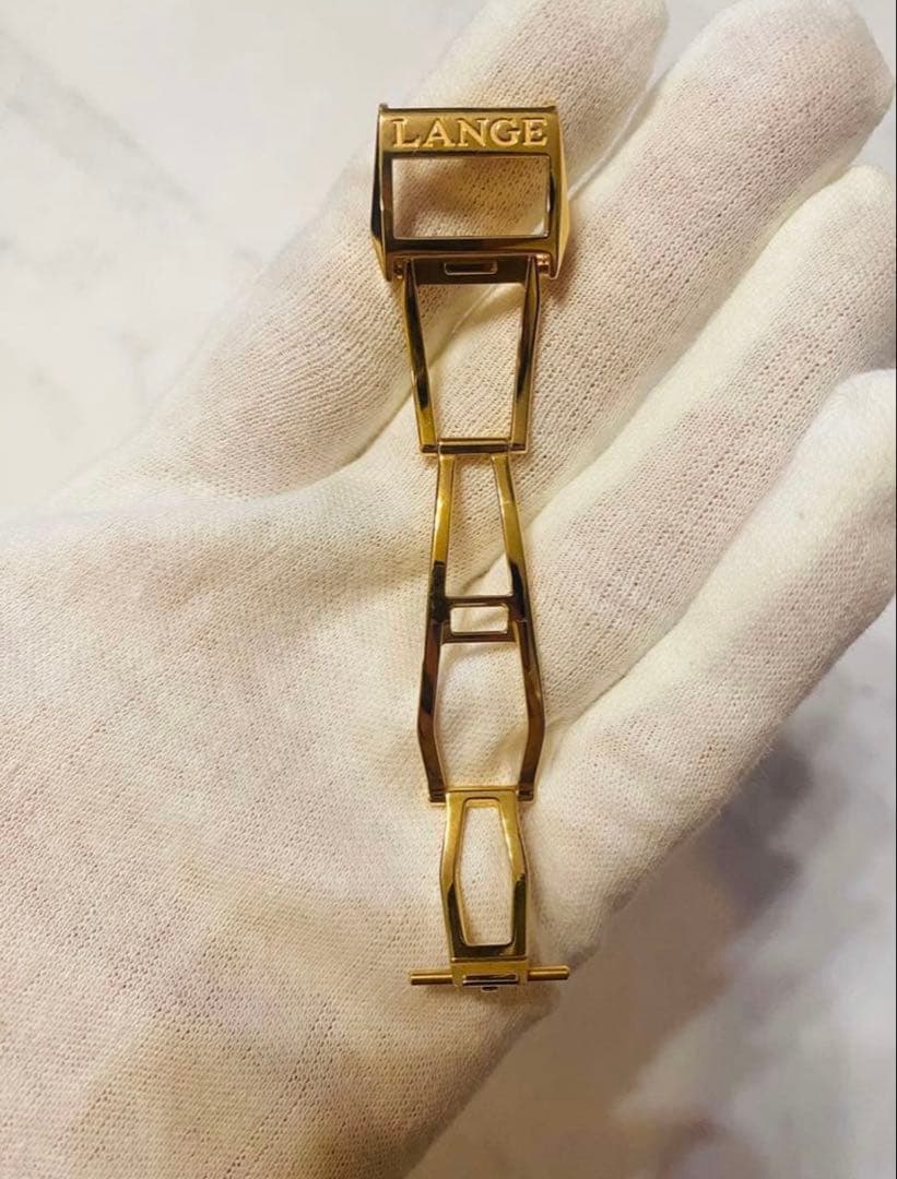 【1月5日まで】ランゲ&ゾーネ　ピンクゴールドDバックル 16mm　両開き