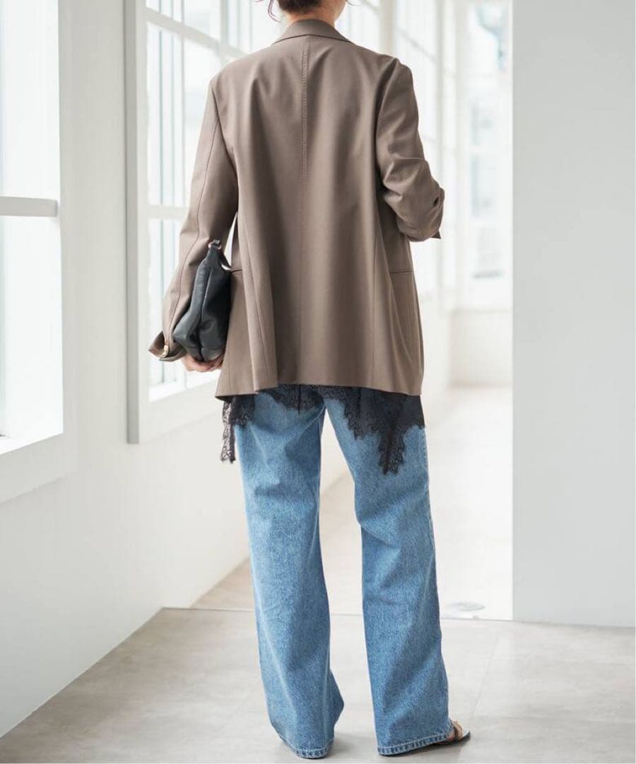 新品★Spick and Span レースサテンチュニックキャミソール　グレー