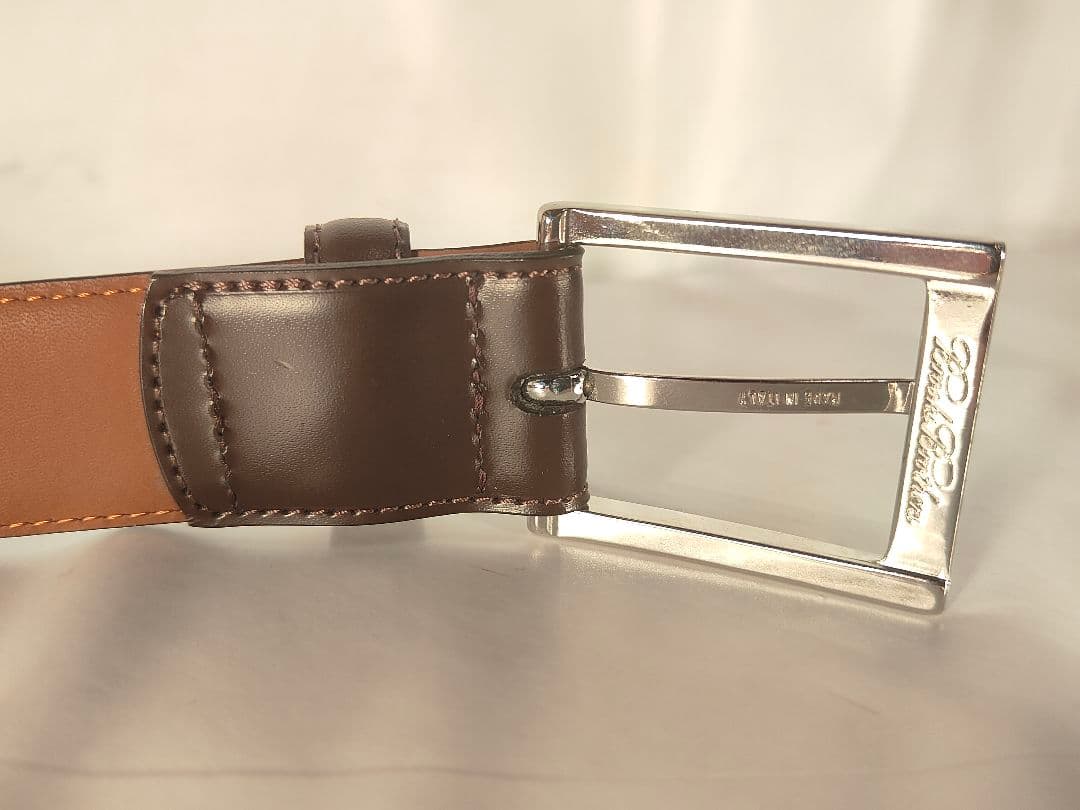 【極美品】ブルックスブラザーズ　高級イタリアンレザーベルト 正規品　イタリア製