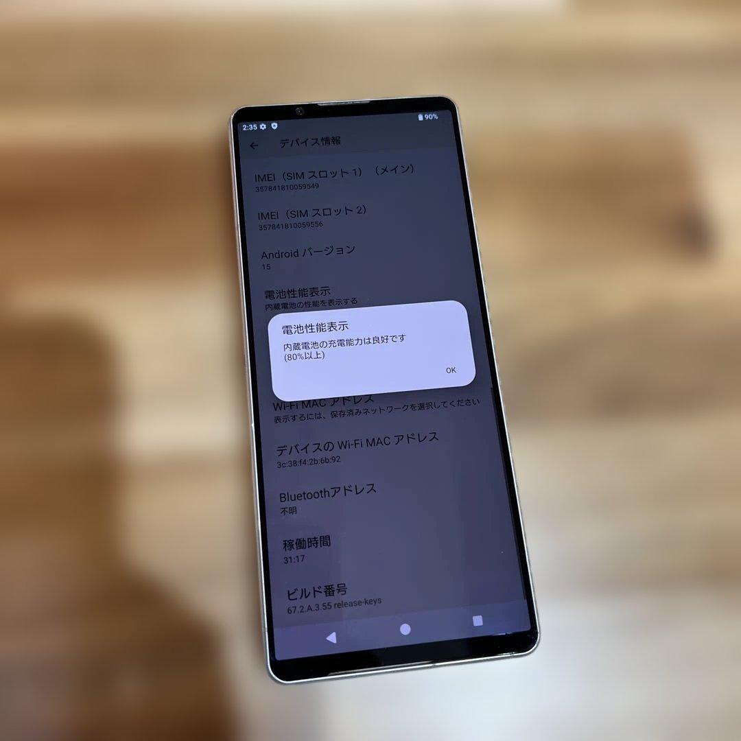 Z413 au SIMフリー　Xperia 1 V SOG10