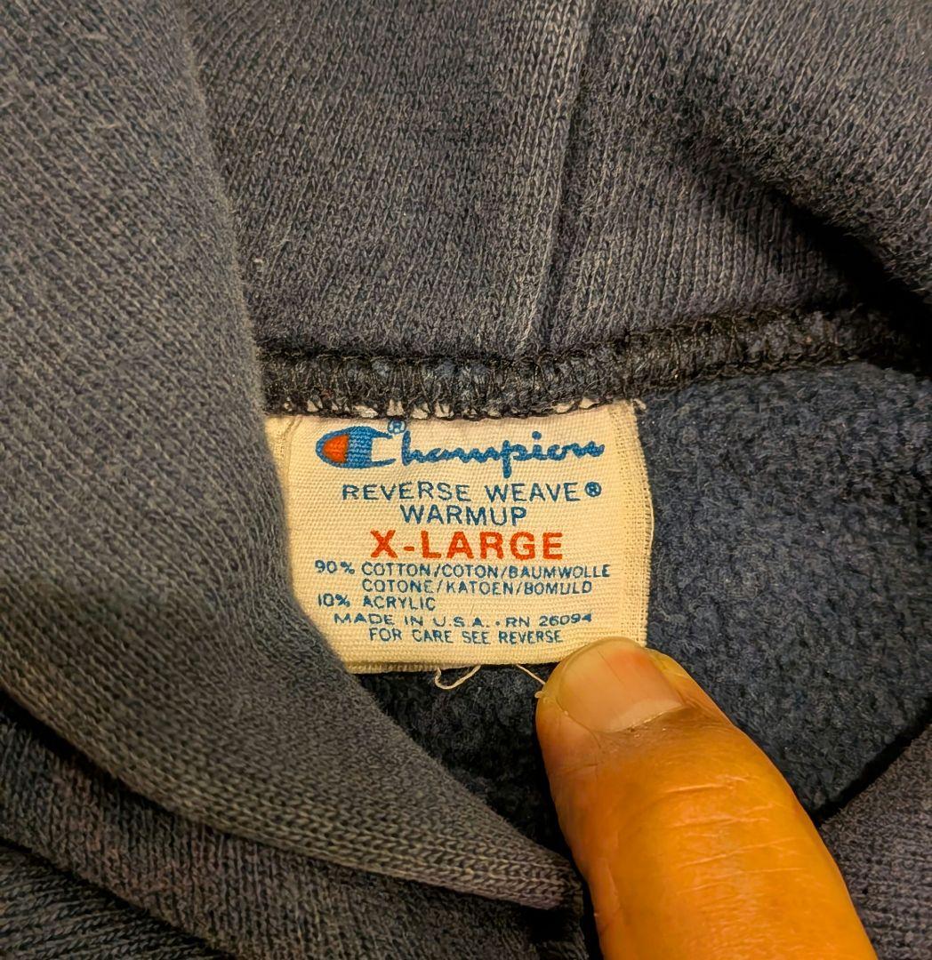 古着Championスウェットパーカー(トリコタグ)X-Large ネイビー