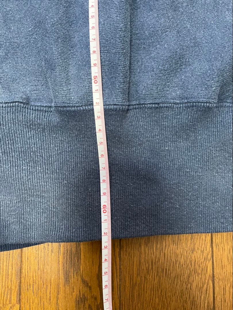 チャンピオン80s90sトリコタグ3段プリントリバースウィーブパーカー ネイビー