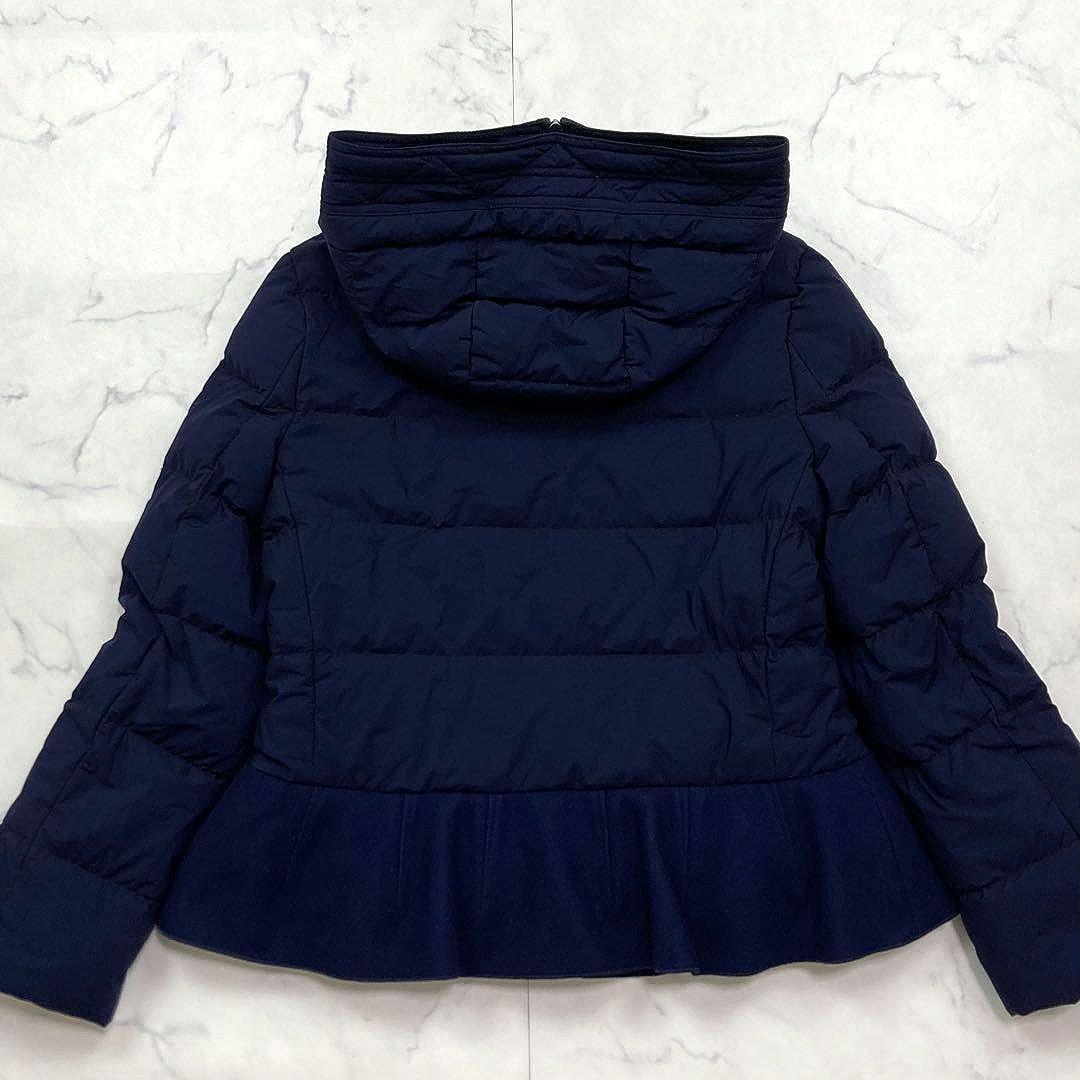 エムズグレイシー ペプラムフリル 切替 ダウンジャケット ワッペン リボン 38