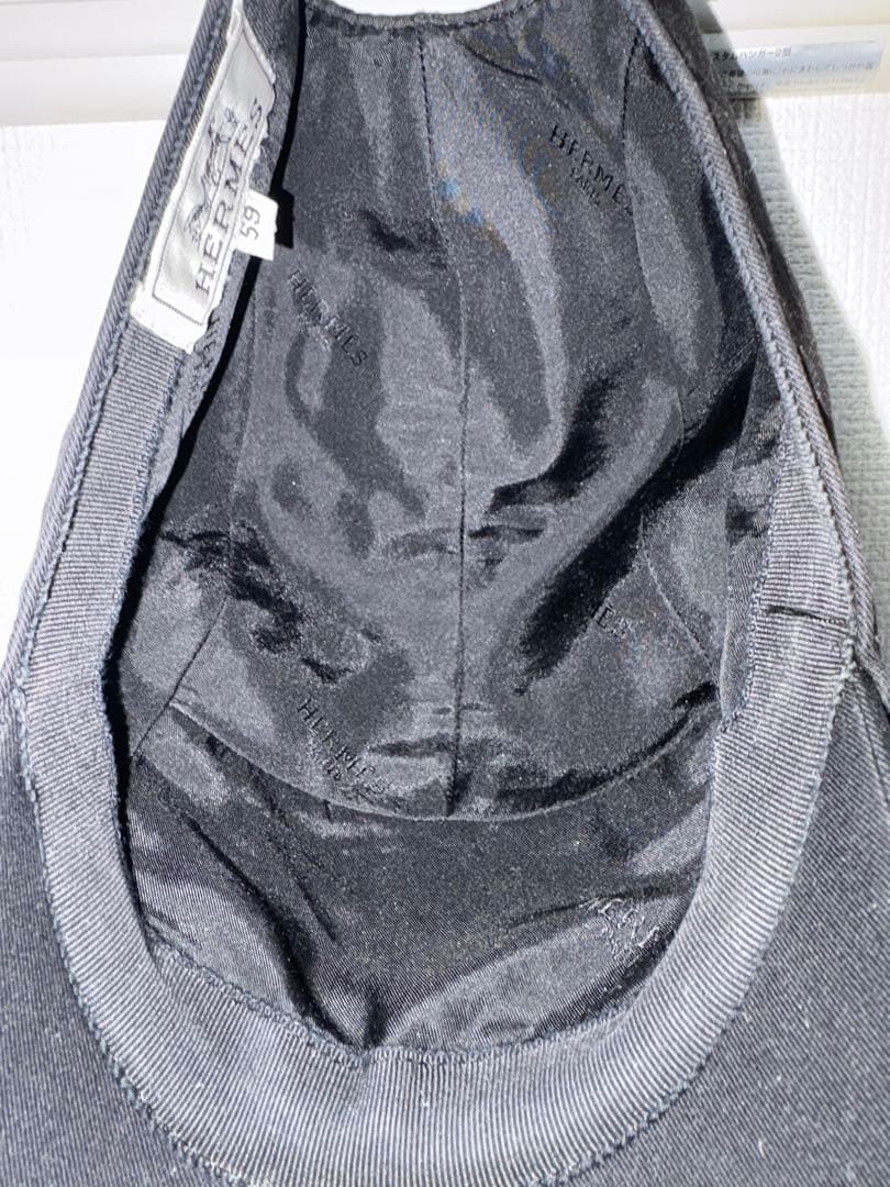 HERMES ブラック キャップ 59