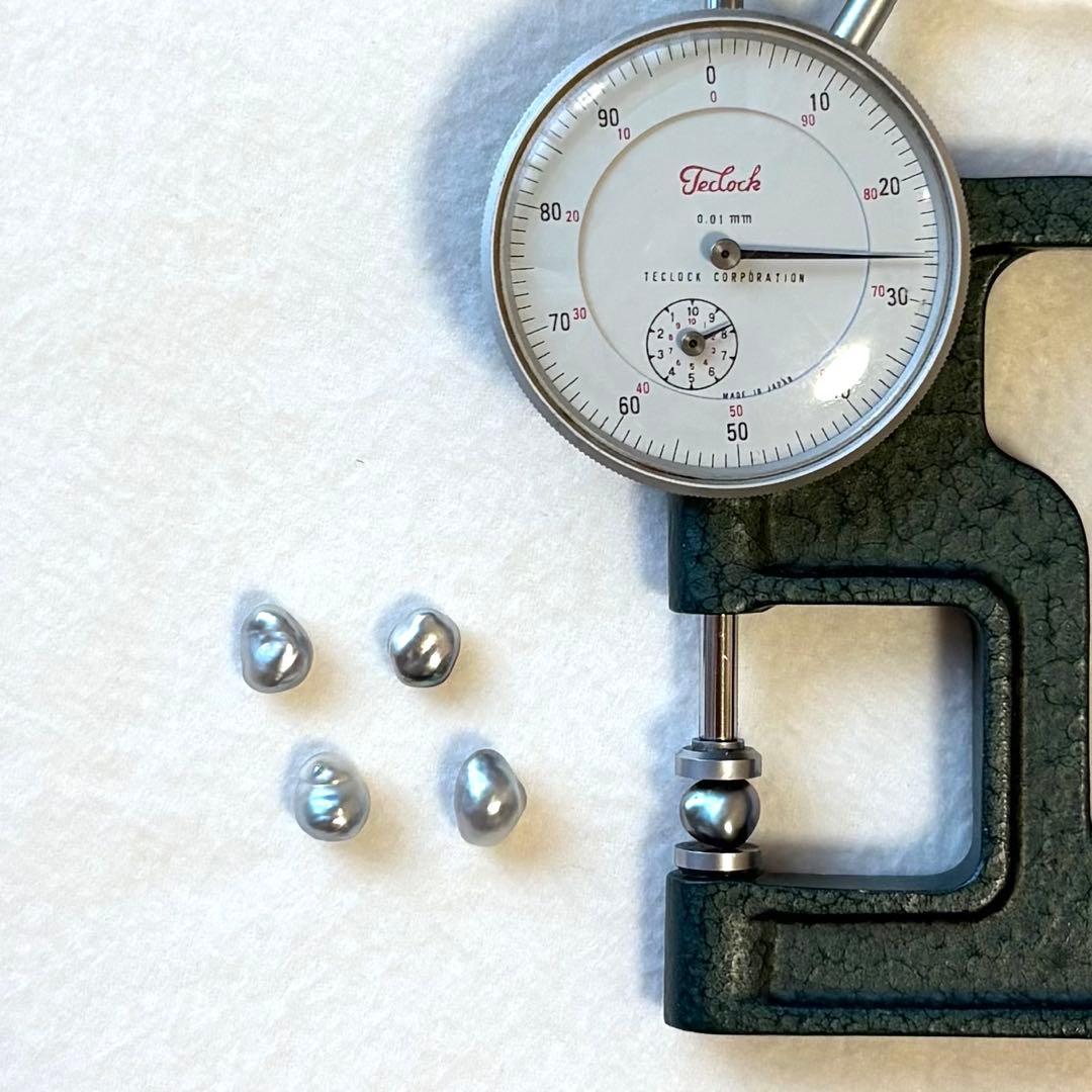 パール　南洋真珠　黒蝶ケシ　変形　８mm〜9mm ５pcs