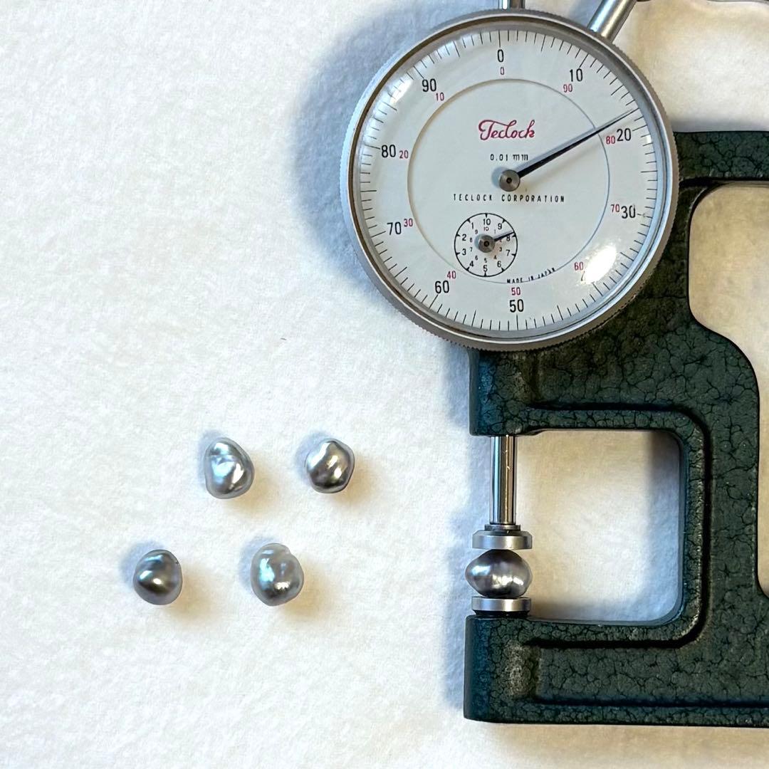 パール　南洋真珠　黒蝶ケシ　変形　８mm〜9mm ５pcs