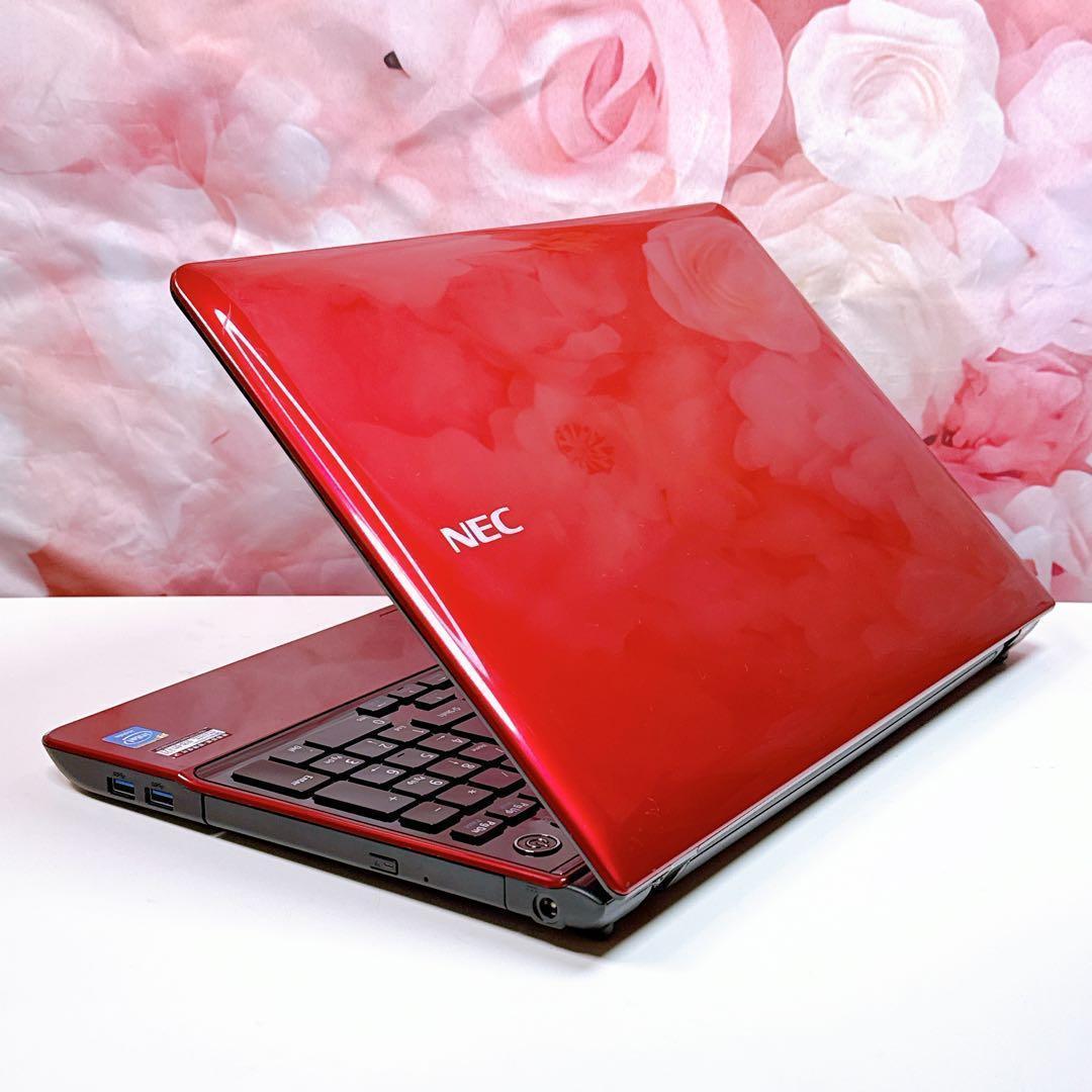 新品SSDで爆速✨windows11 ノートパソコン✨オフィス カメラ 赤