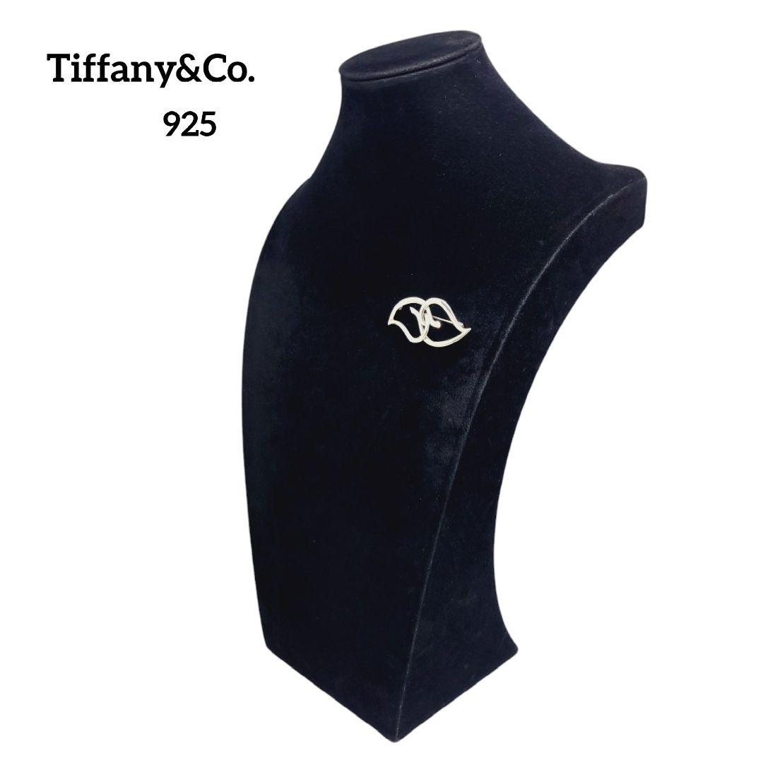 【美品】Tiffany&Co. ダブルリーフ ブローチ スターリング 925
