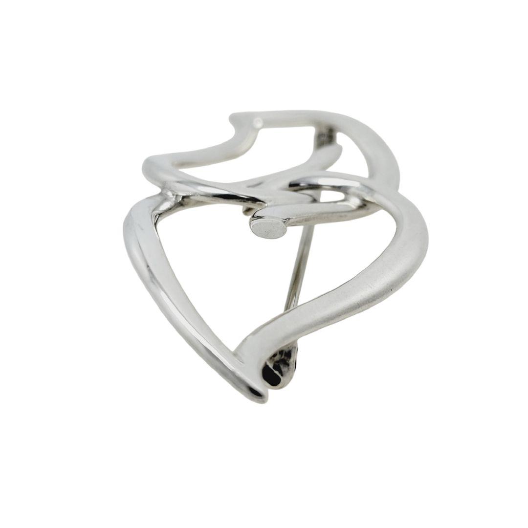 【美品】Tiffany&Co. ダブルリーフ ブローチ スターリング 925