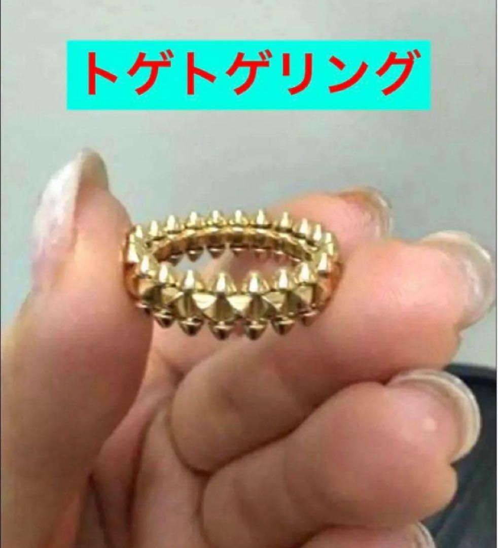 最高品質✨ハイクオリティ✨トゲトゲ　ゴールド　リング　指輪　至高　大人気　芸能人