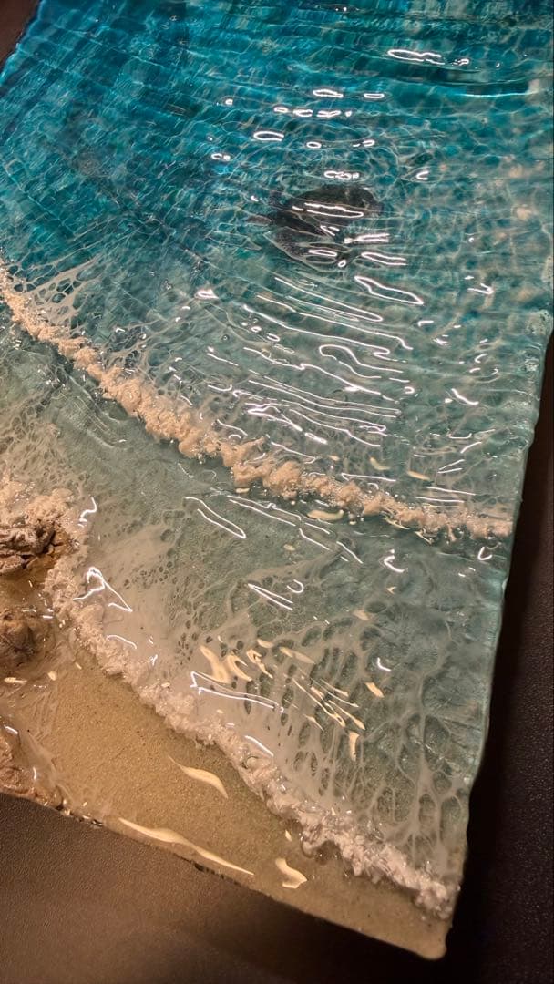 レジンアート 海の風景 約A4サイズぐらい