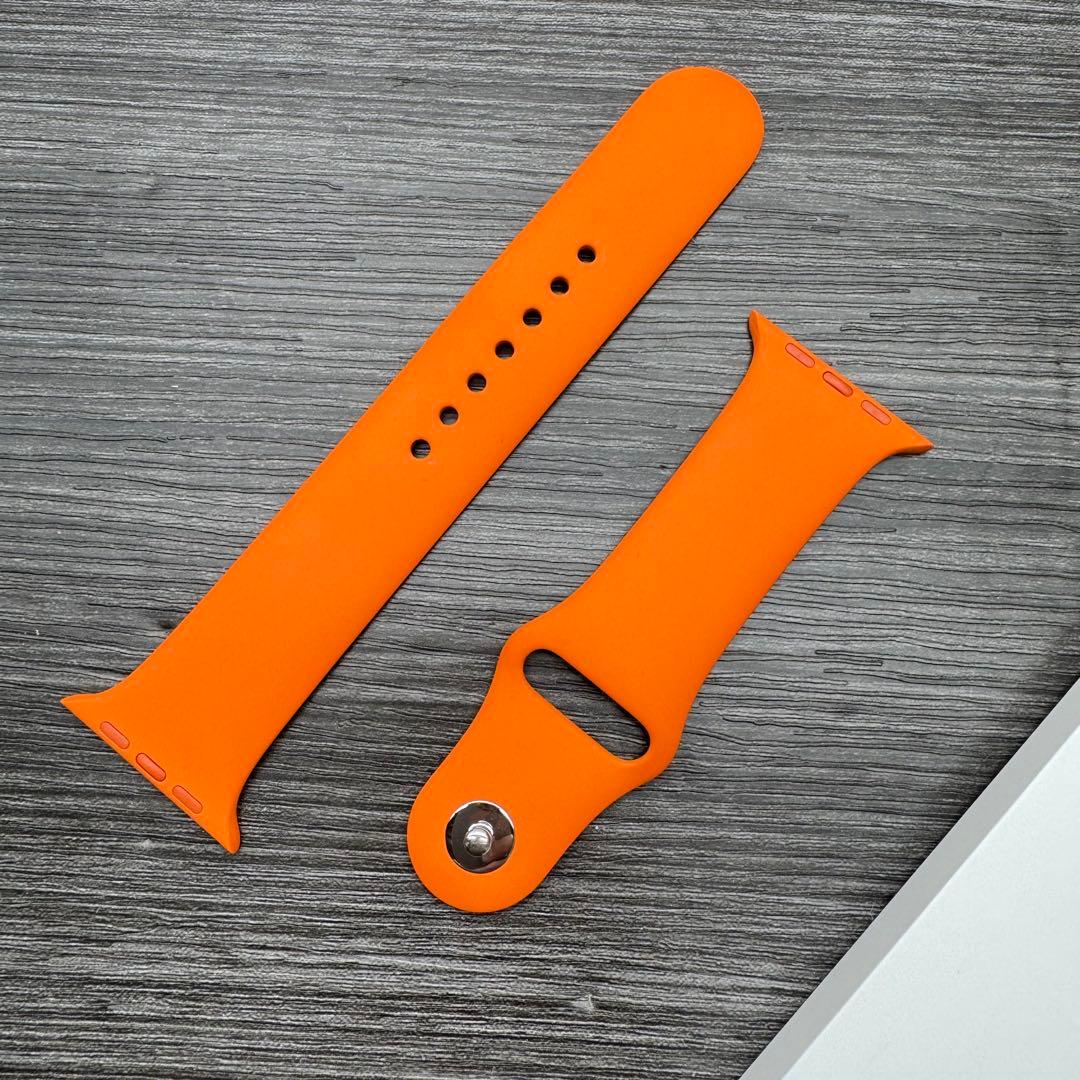 2654 ほほ未使用　Apple Watch エルメス　オレンジラバー