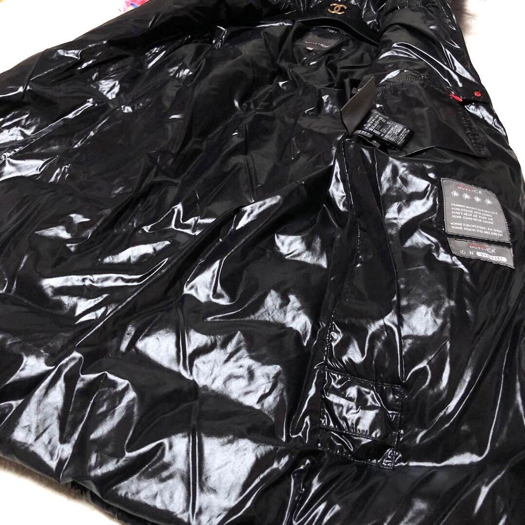 未使用級　デュベティカ　ダウンコート　corcira　ラクーンファー　黒　40