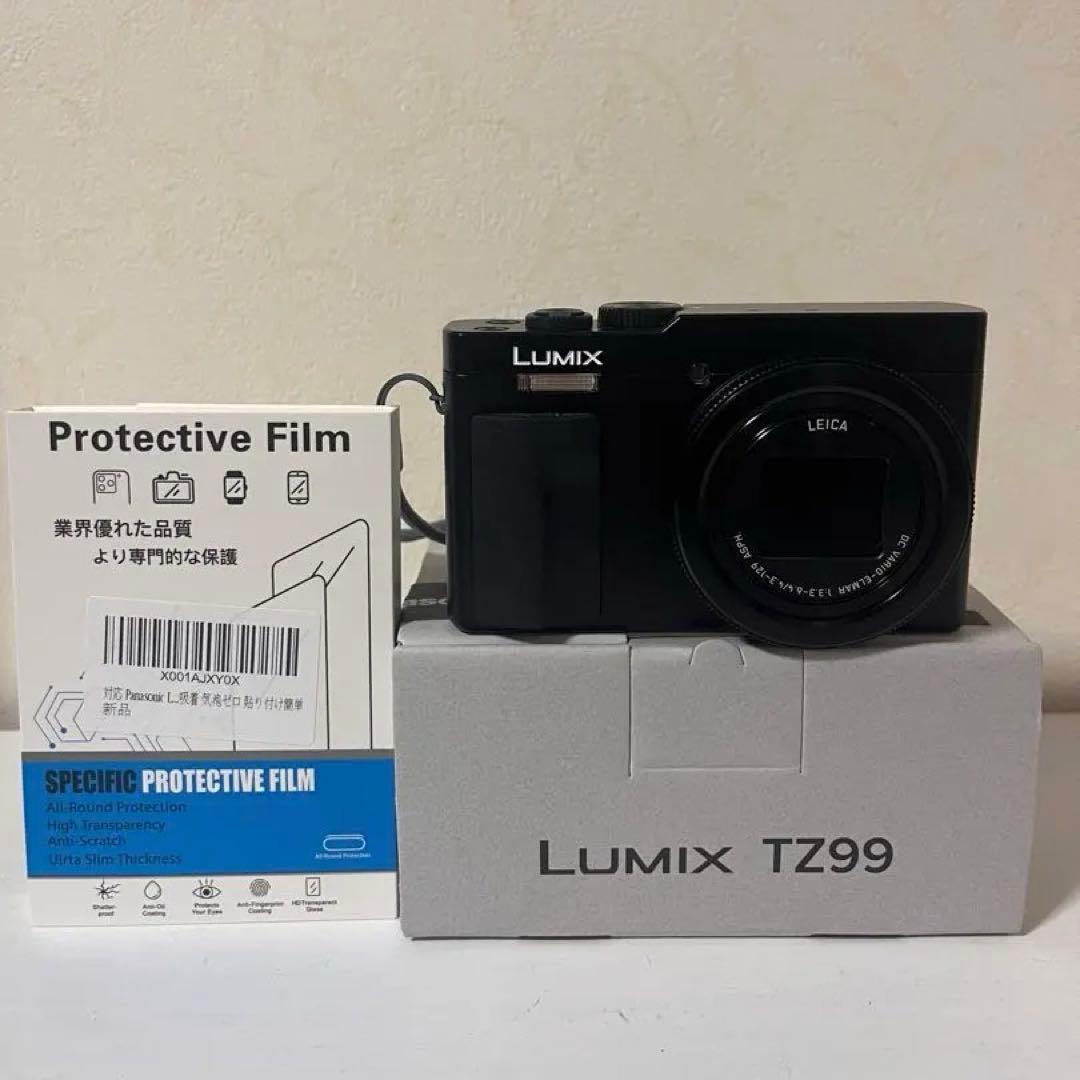 極美品✨LUMIX TZ99 ブラック 保護フィルム付き付属品全て付いています！