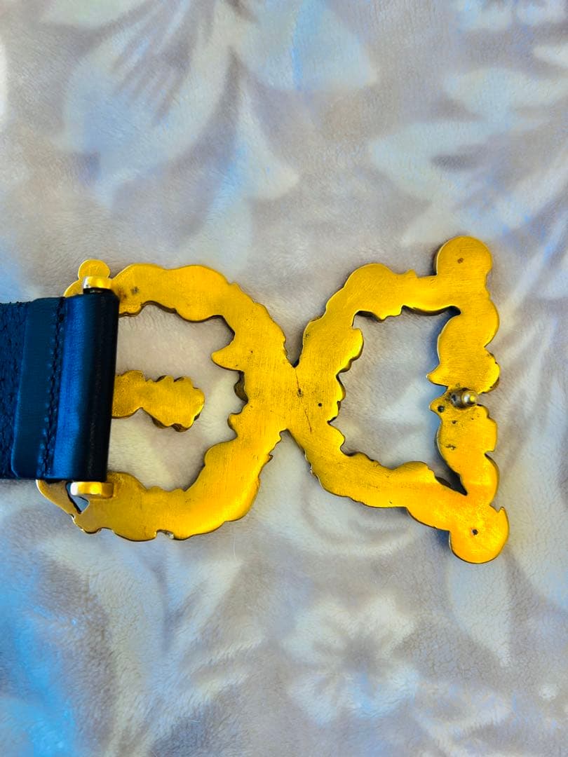 【廃盤&レア&極美品】DOLCE&GABBANA ベルト DG ローズ バロック