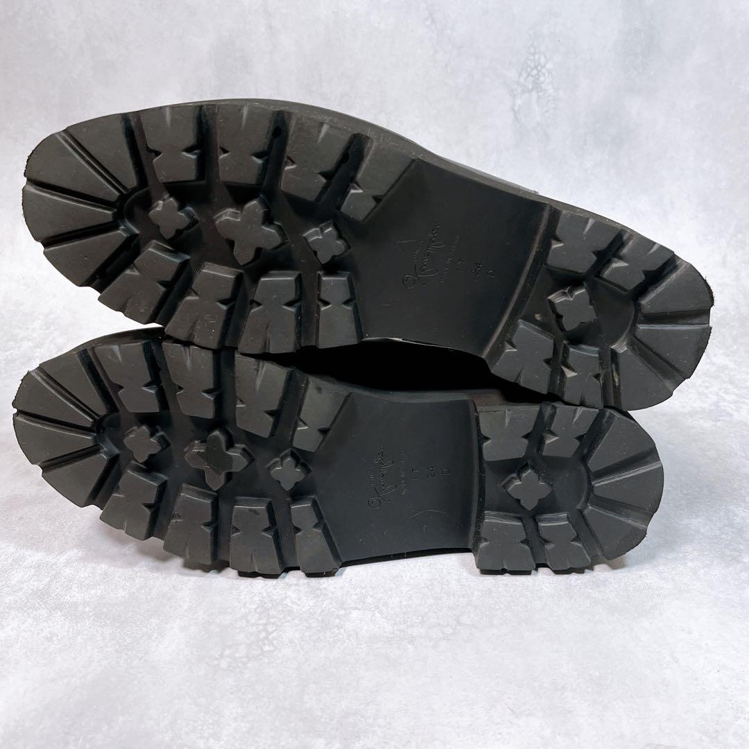 ☆美品☆【銀座かねまつ】アクアベルリブニットショートブーツ (24) 厚底　黒