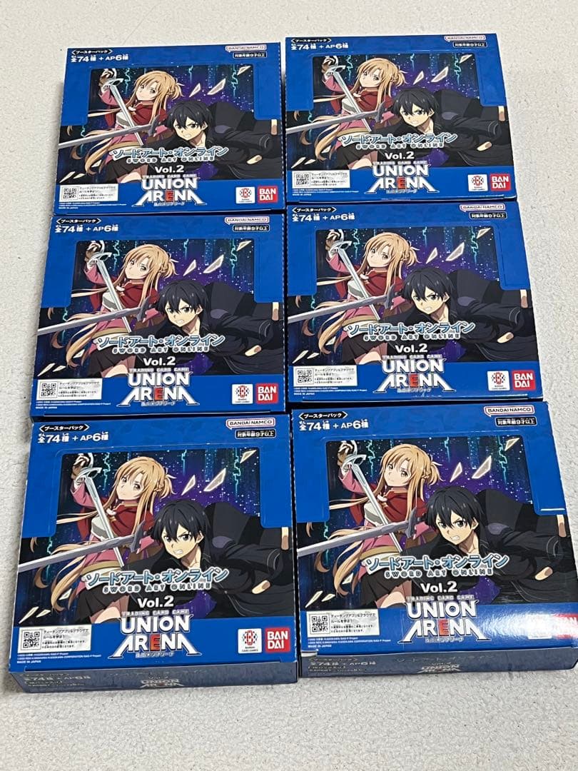 ユニオンアリーナ　SAO　vol.2 新品未開封テープ付き6BOX ソード