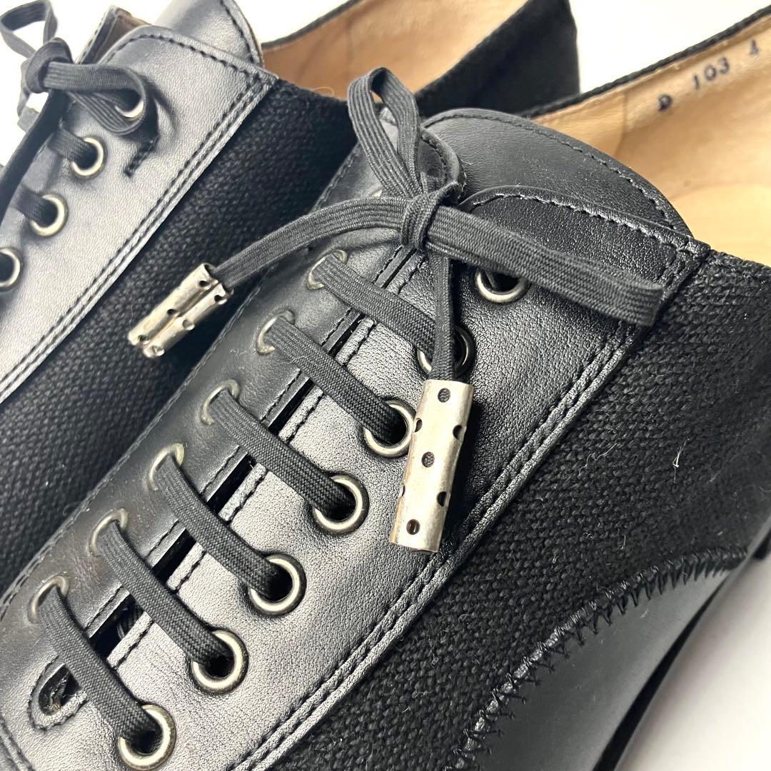 【良品】ジャンポールゴルチエ　オックスフォード　レースアップシューズ　黒　23