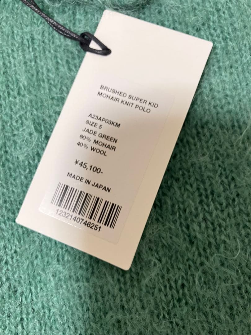 【AURALEE】BRUSHED SUPER KIDMOHAIRニットポロ