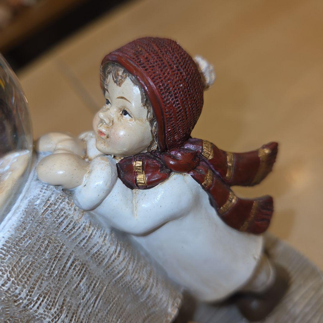 J*N様 ハルモニア　スノードーム 子供と馬のオブジェ