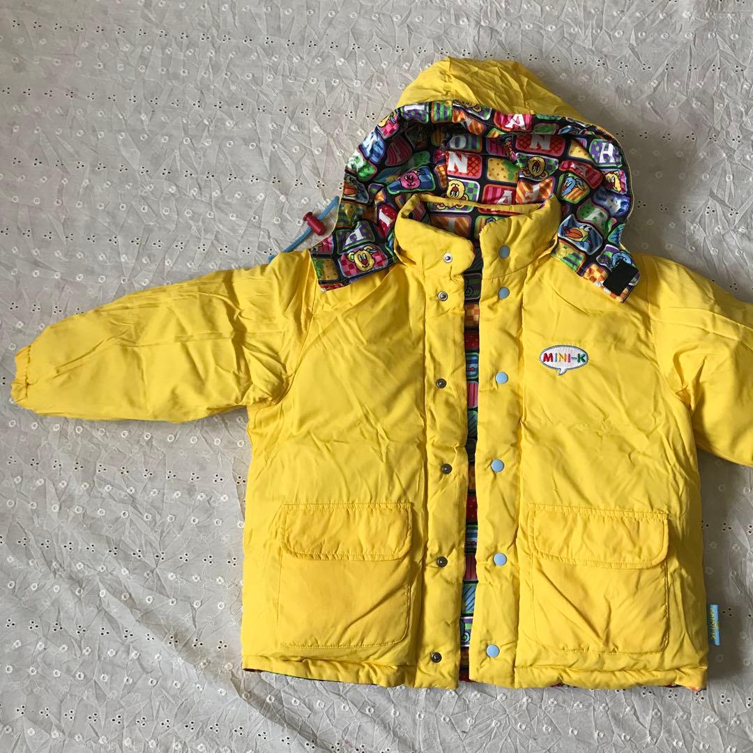 ♡ミニケー♡ ダウンコート リバーシブル 総柄 ジャンパー 防寒 クマ ポップ