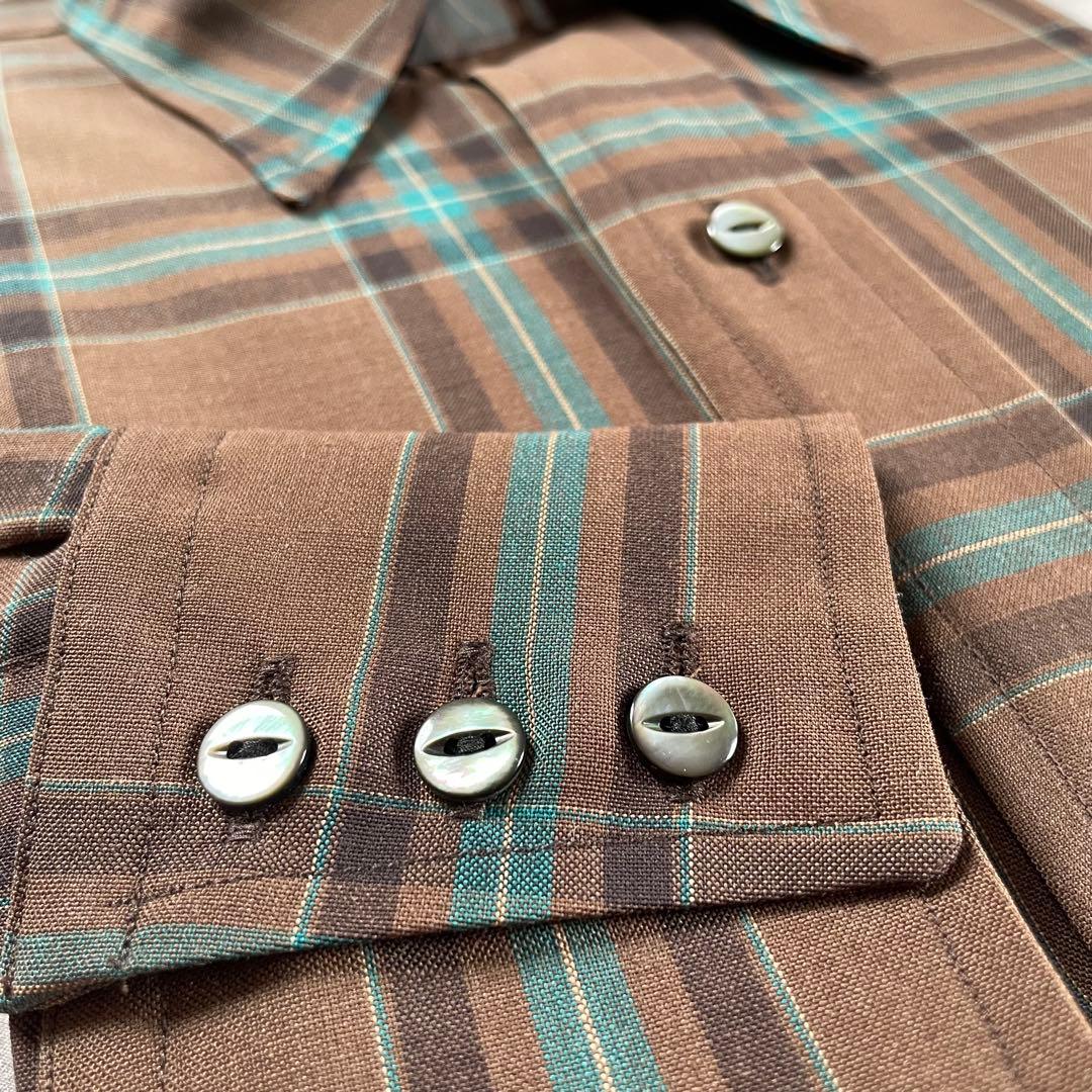 s*z様 美品【INTERIM】チェックシャツ ウエスタンシャツ LVMHウール