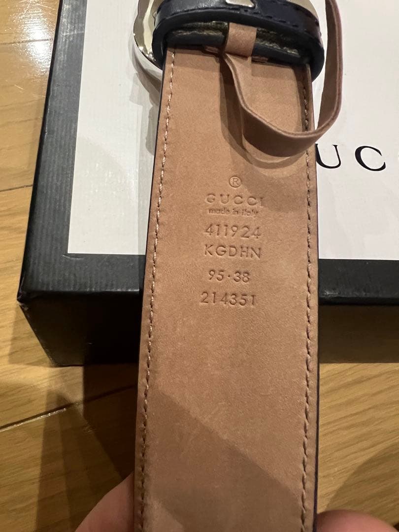 未使用！GUCCI GGパターン ベルト シルバー